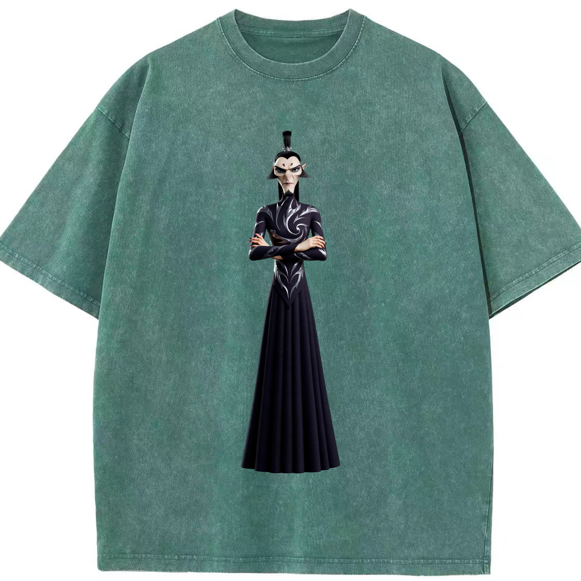 （画像用） Ne Zha 2 ナタ 魔童の大暴れ 綿100% ヴィンテージ風 半袖Tシャツ（フロントプリント）